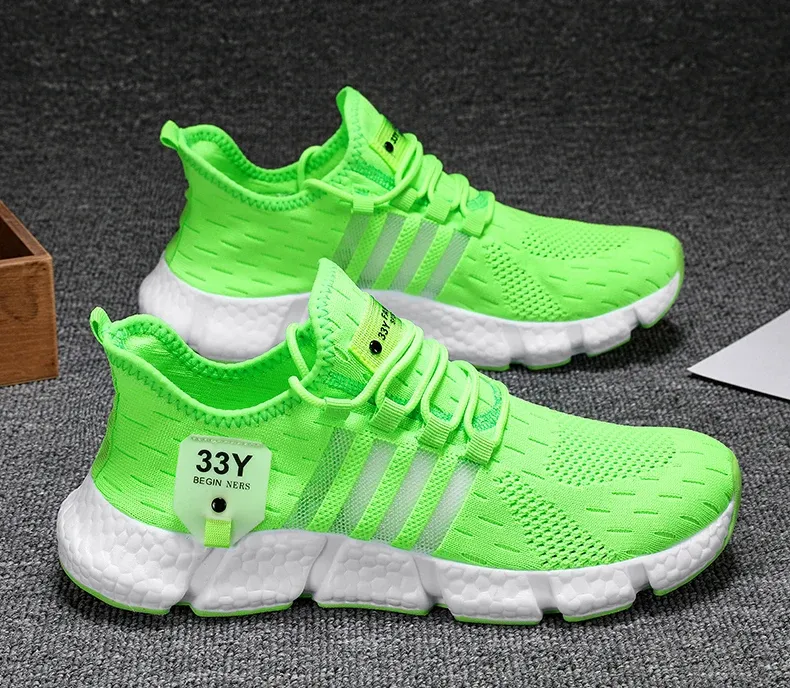 Breathable Mesh Men's Lightweight Walking Shoes - Trendy Casual Flats & Outdoor Running Fitness Sneakers, Plus Size Available showcase 23
