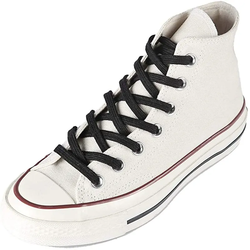 Classic Flat Cotton Shoelaces for Sneakers & Canvas Shoes - Durable & Stylish White, Black, Beige Laces for Men & Women - 100cm-160cm Lengths thumbnail 4
