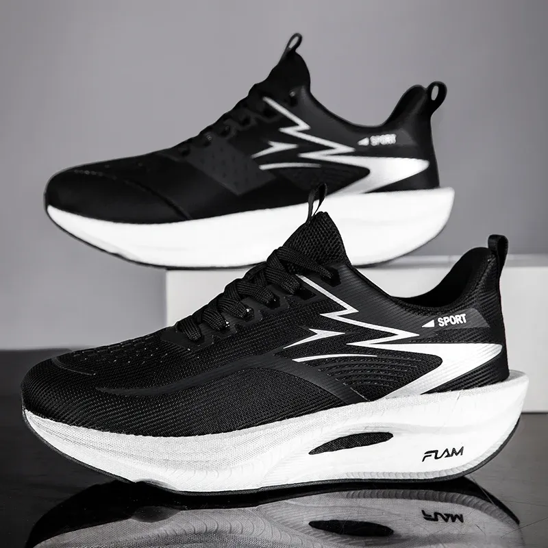 Marathon Men's & Women's Carbon Plate Running Shoes - Breathable Lightweight Air Cushion Athletic Sneakers for Comfortable Sports & Everyday Wear thumbnail 3