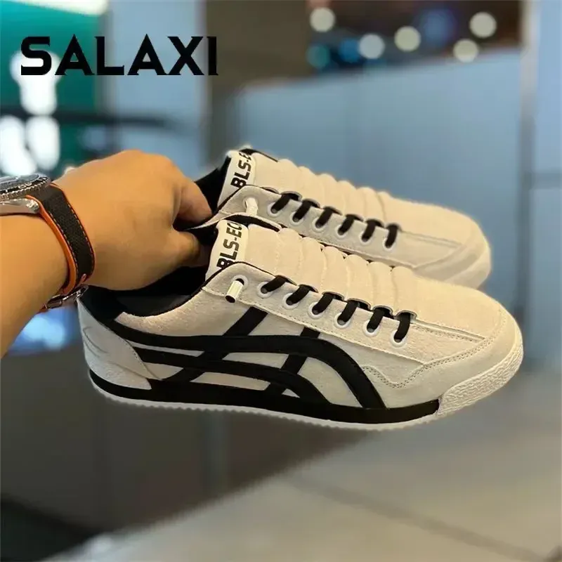 Men's White Canvas Slip-On Sneakers - Breathable Korean Style Casual Walking Flats for Couples, Comfortable Outdoor Shoes showcase 10