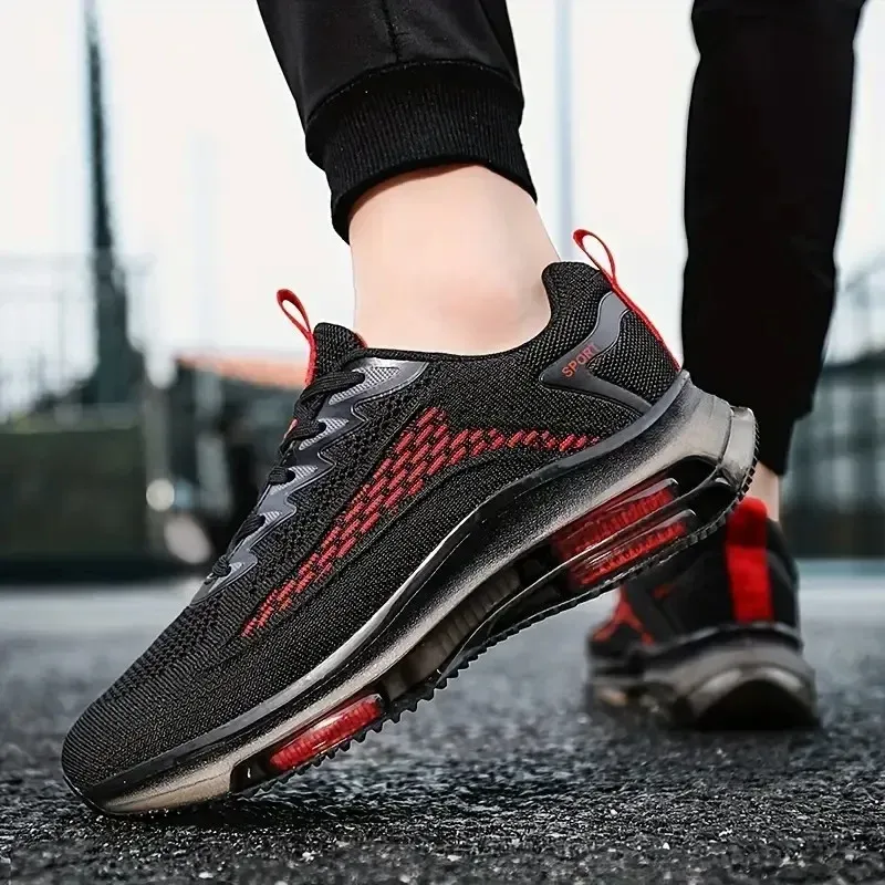 Men's High Quality Red Platform Basketball Sneakers - Trendy Casual White Sport Walking Trainers for 2025 showcase 4