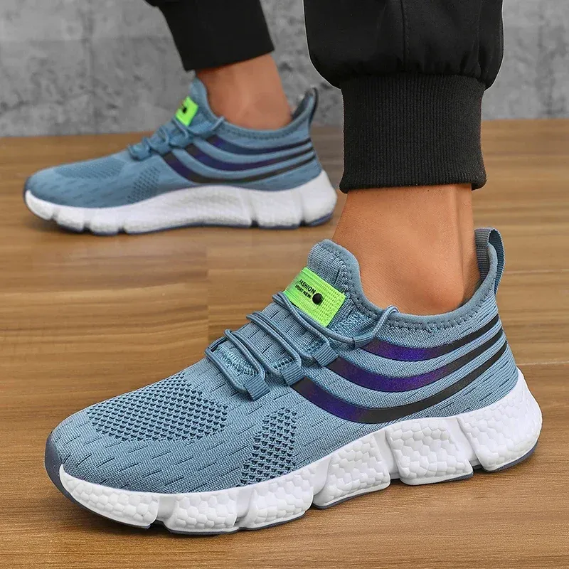 Men's Breathable Lightweight Sports Shoes - Anti-slip Casual Sneakers for Running, Walking, and Jogging - Ideal Athletic Footwear thumbnail 3