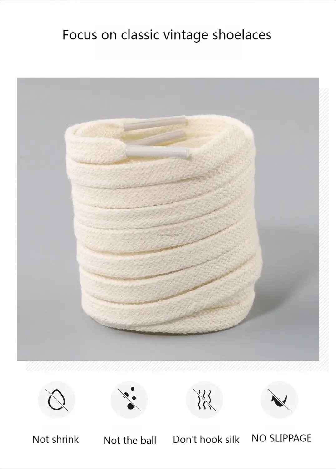 Classic Cotton Flat Shoelaces for Sneakers & Canvas Shoes - Unisex White, Black, Beige - 100cm-160cm Length, 0.8cm Width - Durable & Stylish Shoe Strings showcase 2