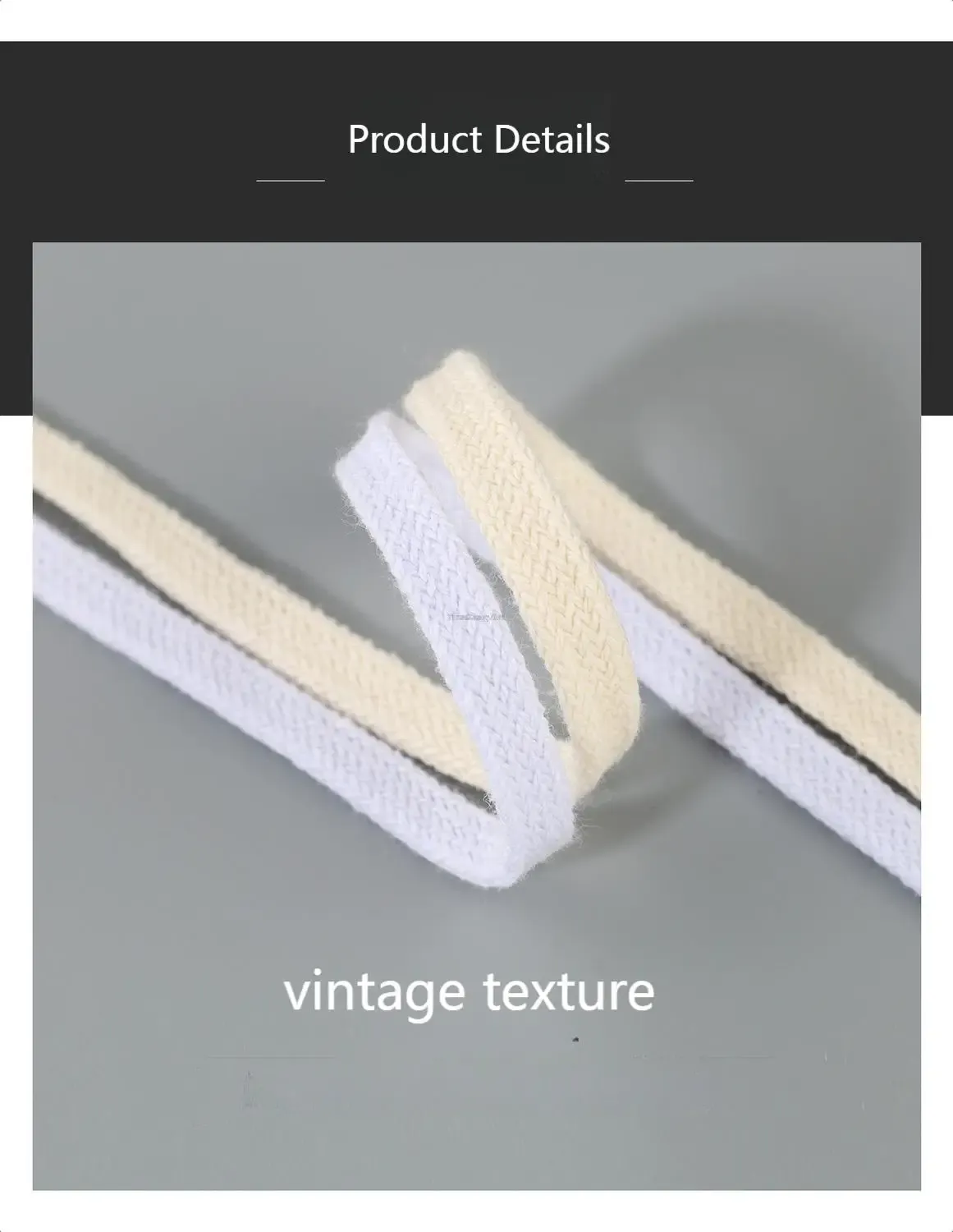 Classic Cotton Flat Shoelaces for Sneakers & Canvas Shoes - Unisex White, Black, Beige - 100cm-160cm Length, 0.8cm Width - Durable & Stylish Shoe Strings showcase 4
