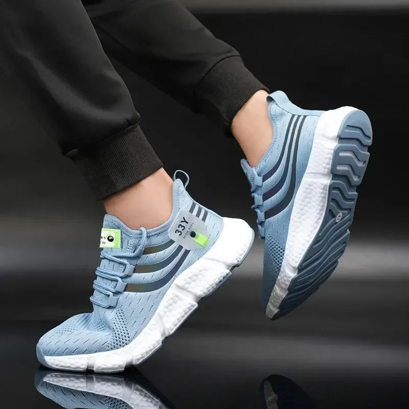 Men's Breathable Mesh Running Shoes - Lightweight Casual Sneakers for Outdoor Sports, Jogging, Walking - Anti-Odor, Durable TPR Outsole - Unisex Sizes 37-46 thumbnail 2