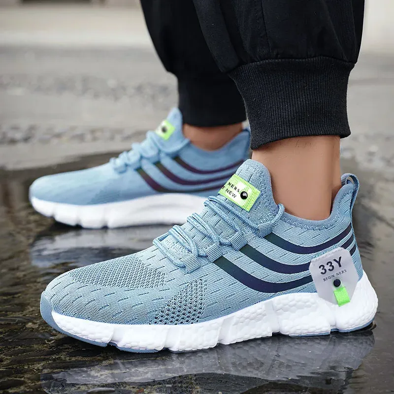 Men's Breathable Mesh Running Shoes - Lightweight Casual Sneakers for Outdoor Sports, Jogging, Walking - Anti-Odor, Durable TPR Outsole - Unisex Sizes 37-46 showcase 3