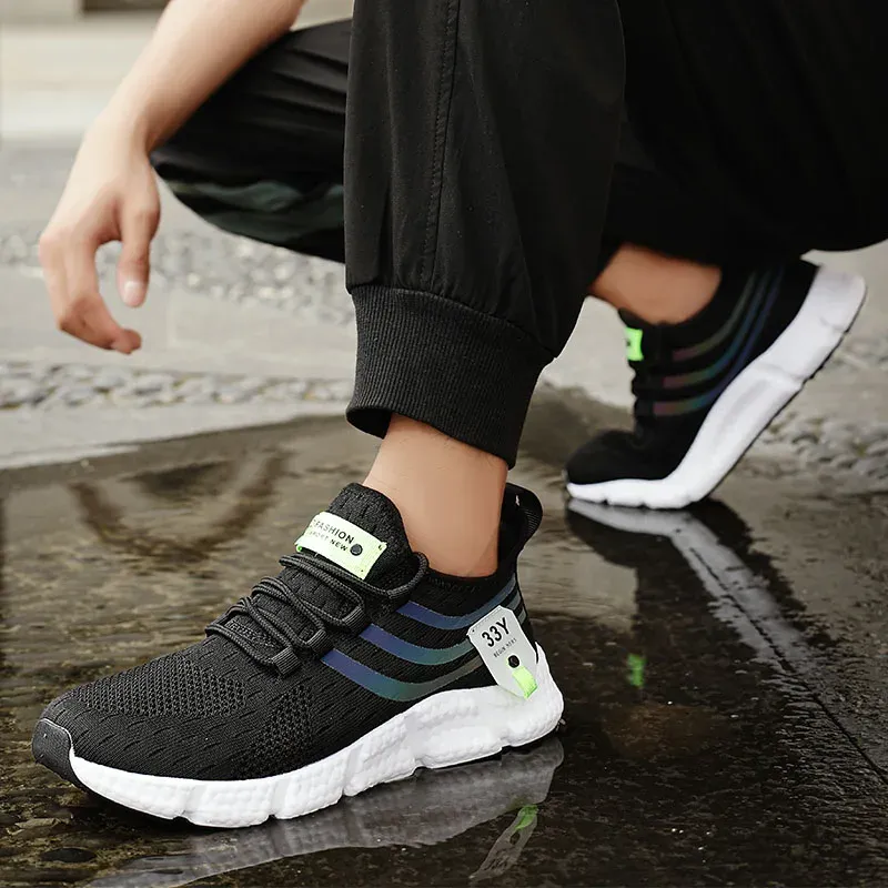 Men's Breathable Mesh Running Shoes - Lightweight Casual Sneakers for Outdoor Sports, Jogging, Walking - Anti-Odor, Durable TPR Outsole - Unisex Sizes 37-46 showcase 16