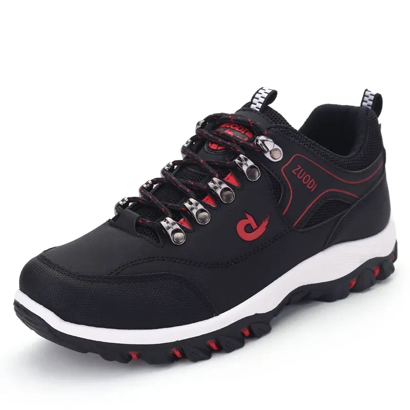 Men's Leather Casual Shoes Sneakers - Lightweight Breathable Walking Tennis Shoes for Spring, Autumn, Winter thumbnail 1