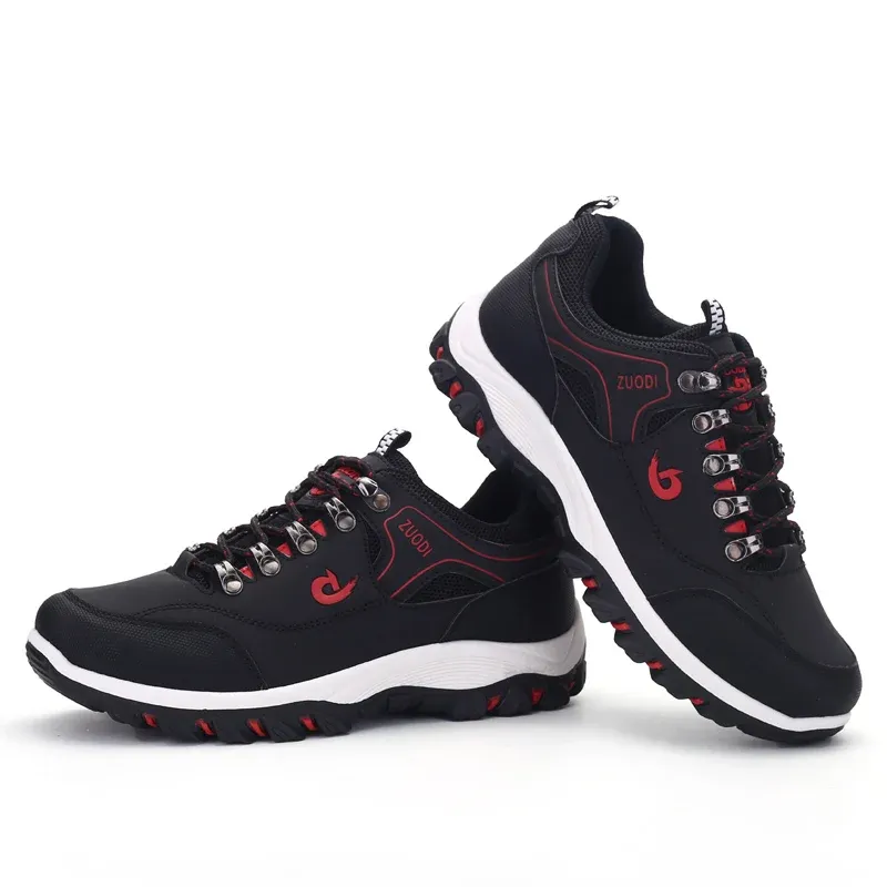 Men's Leather Casual Shoes Sneakers - Lightweight Breathable Walking Tennis Shoes for Spring, Autumn, Winter thumbnail 5