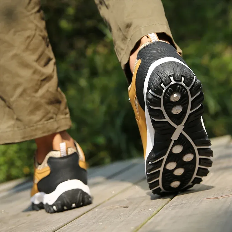 Men's Leather Casual Shoes Sneakers - Lightweight Breathable Walking Tennis Shoes for Spring, Autumn, Winter showcase 15