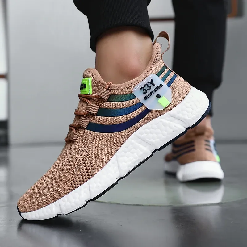 Men's Breathable Mesh Running Shoes - Lightweight Casual Sneakers for Summer Sports, Jogging, and Outdoor Walking thumbnail 2