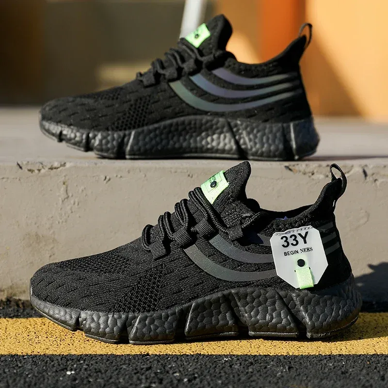 Men's Breathable Mesh Running Shoes - Lightweight Casual Sneakers for Summer Sports, Jogging, and Outdoor Walking thumbnail 6