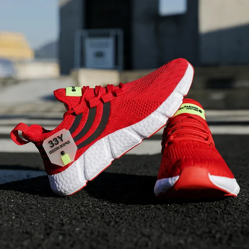 Men's Breathable Mesh Running Shoes - Lightweight Casual Sneakers for Summer Sports, Jogging, and Outdoor Walking thumbnail 4