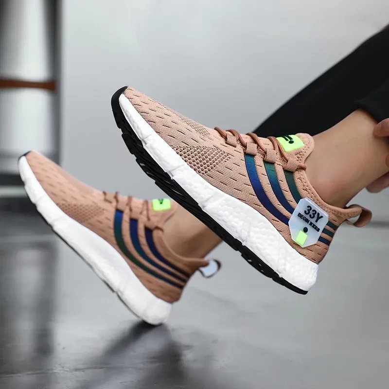 Men's Breathable Mesh Running Shoes - Lightweight Casual Sneakers for Summer Sports, Jogging, and Outdoor Walking thumbnail 3