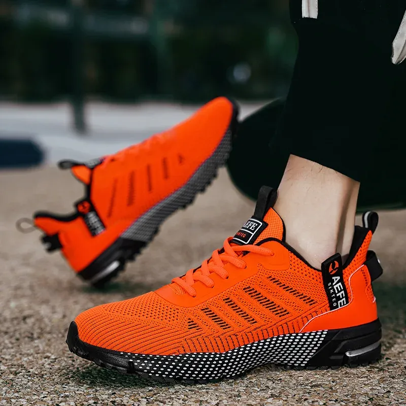 Men's Lightweight Breathable Running Shoes - Comfortable Outdoor Sports Sneakers for Athletic Training & Casual Wear thumbnail 4