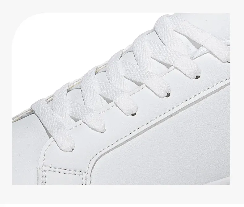 Men's PU Leather Casual Sneakers - Trendy Vulcanized Footwear for Leisure and Couples, Stylish Male and Female Shoes showcase 6