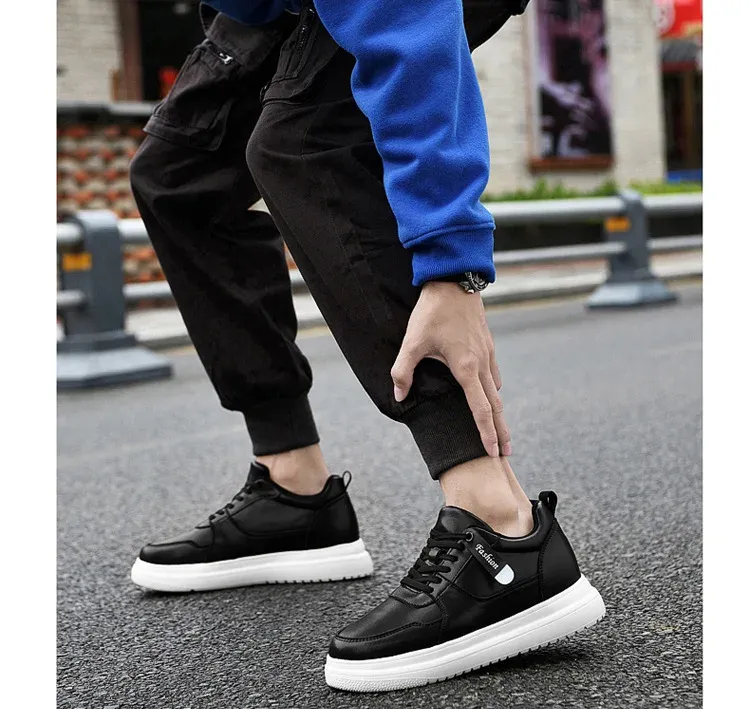 Men's Elevator Height Increase Sneakers - Invisible 8cm/10cm Sports Casual Shoes for Taller Look showcase 9