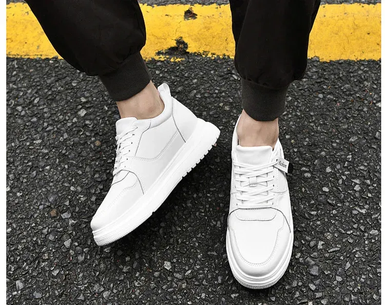 Men's Elevator Height Increase Sneakers - Invisible 8cm/10cm Sports Casual Shoes for Taller Look showcase 12