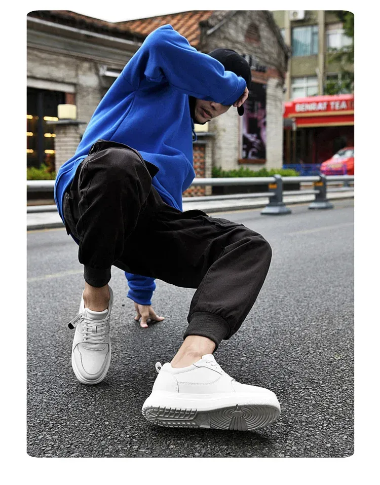 Men's Elevator Height Increase Sneakers - Invisible 8cm/10cm Sports Casual Shoes for Taller Look showcase 13