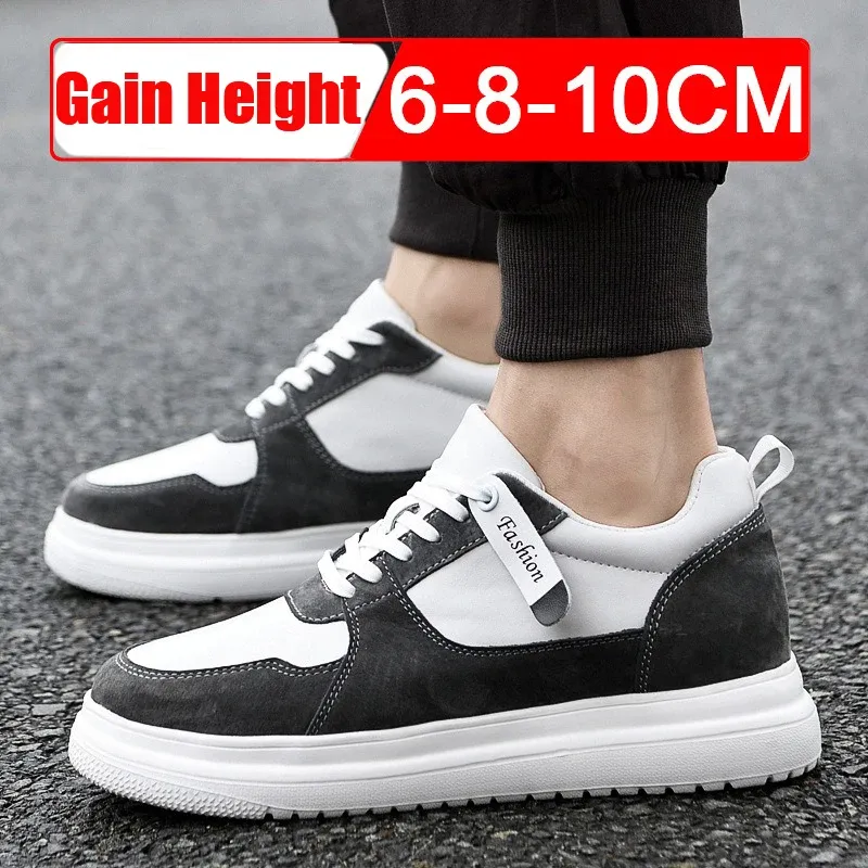 Men's Elevator Height Increase Sneakers - Invisible 8cm/10cm Sports Casual Shoes for Taller Look showcase 8