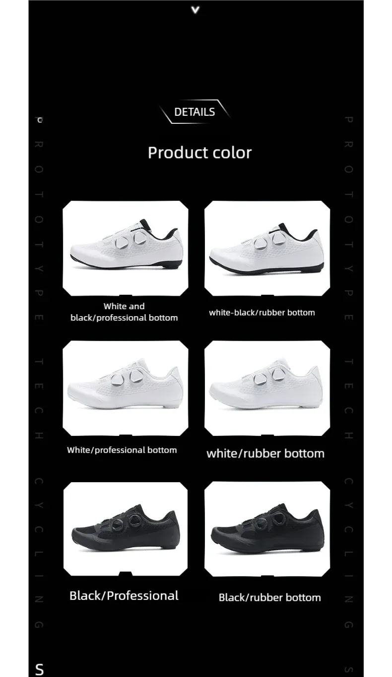 Men's Road Cycling Shoes SPD Cleat Compatible Bike Sneakers - Outdoor Cycling Footwear for Road & Flat Pedals, White showcase 9