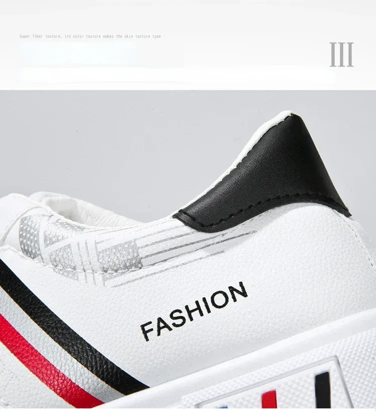 Men's Summer Lightweight Breathable Casual Sneakers - Luxury Flat White Vulcanized Shoes for Everyday Wear showcase 5