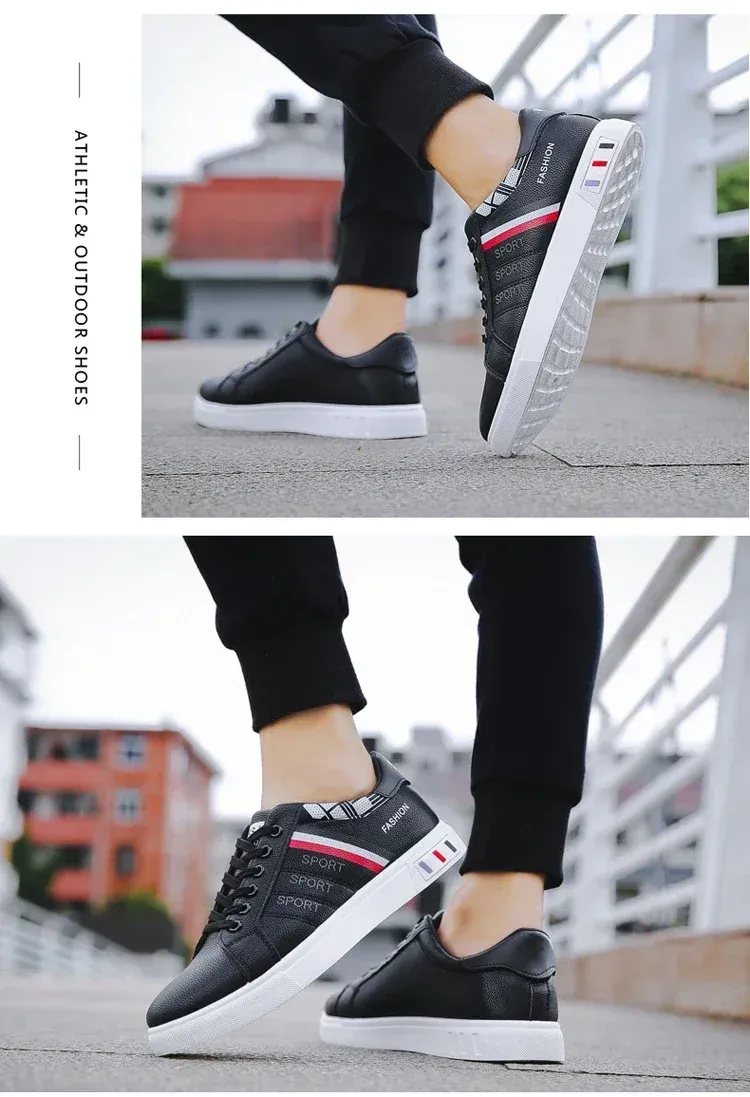 Men's Summer Lightweight Breathable Casual Sneakers - Luxury Flat White Vulcanized Shoes for Everyday Wear showcase 16