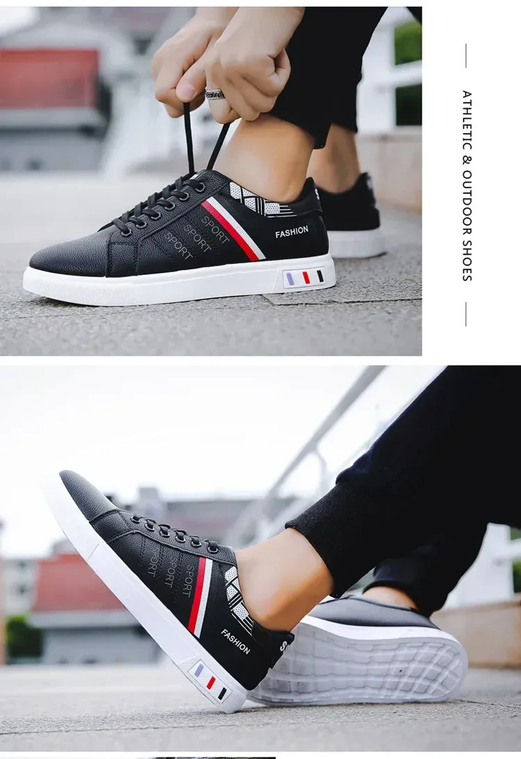 Men's Summer Lightweight Breathable Casual Sneakers - Luxury Flat White Vulcanized Shoes for Everyday Wear showcase 14