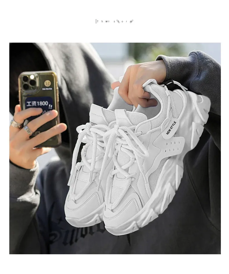 Men's Breathable Casual Sneakers - Thick Soled Outdoor Running Tennis Shoes for All Seasons, Soft Comfort for Active Males showcase 2