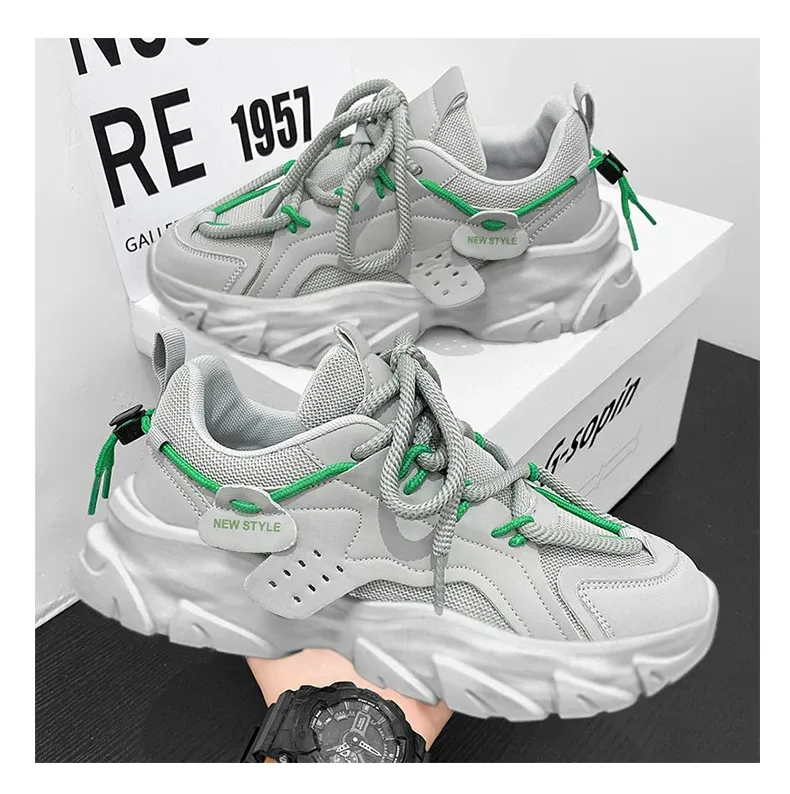 Men's Breathable Casual Sneakers - Thick Soled Outdoor Running Tennis Shoes for All Seasons, Soft Comfort for Active Males showcase 15