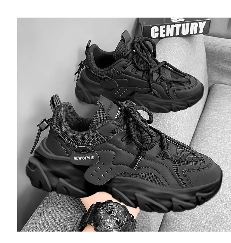Men's Breathable Casual Sneakers - Thick Soled Outdoor Running Tennis Shoes for All Seasons, Soft Comfort for Active Males showcase 17