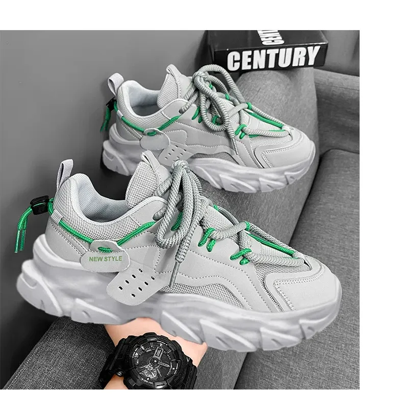 Men's Breathable Casual Sneakers - Thick Soled Outdoor Running Tennis Shoes for All Seasons, Soft Comfort for Active Males showcase 13