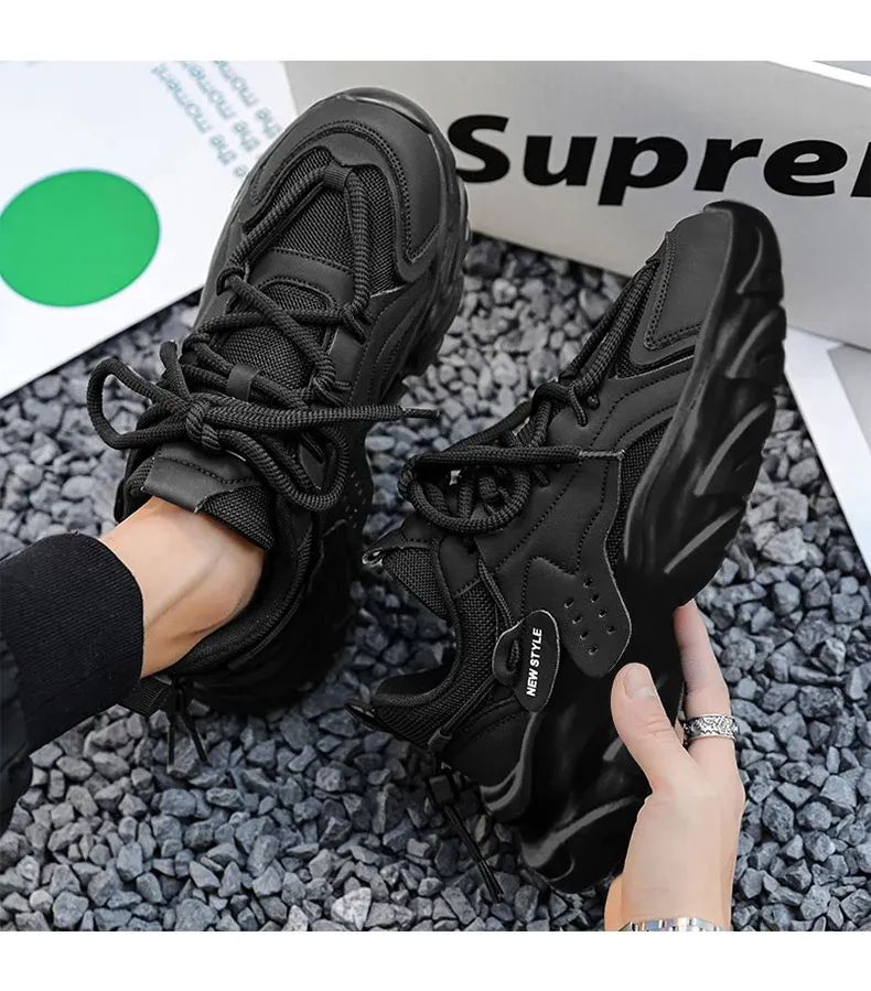 Men's Breathable Casual Sneakers - Thick Soled Outdoor Running Tennis Shoes for All Seasons, Soft Comfort for Active Males showcase 16