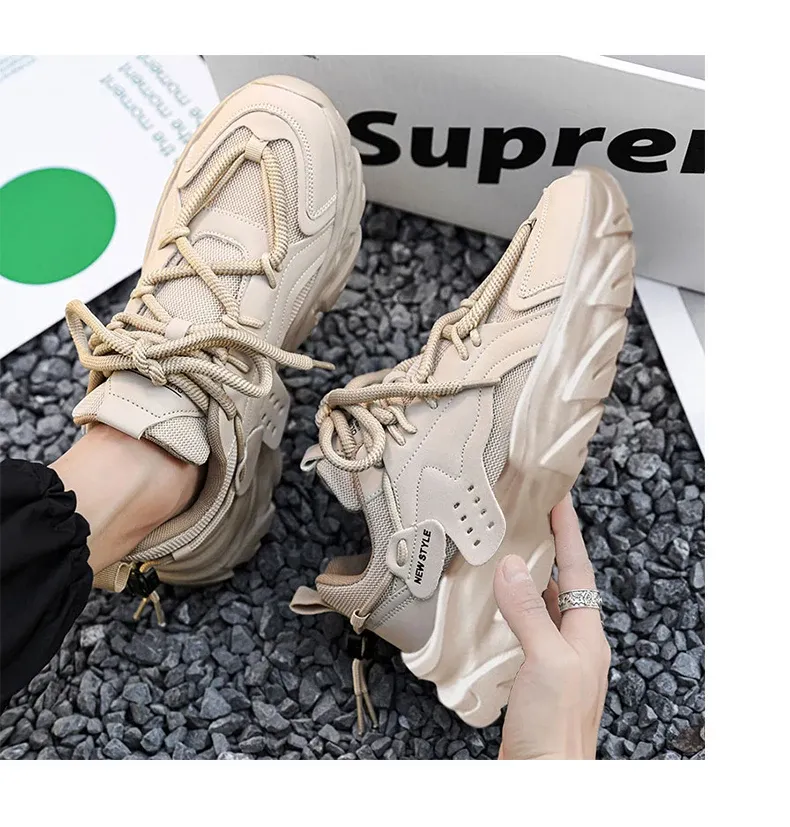 Men's Breathable Casual Sneakers - Thick Soled Outdoor Running Tennis Shoes for All Seasons, Soft Comfort for Active Males showcase 11