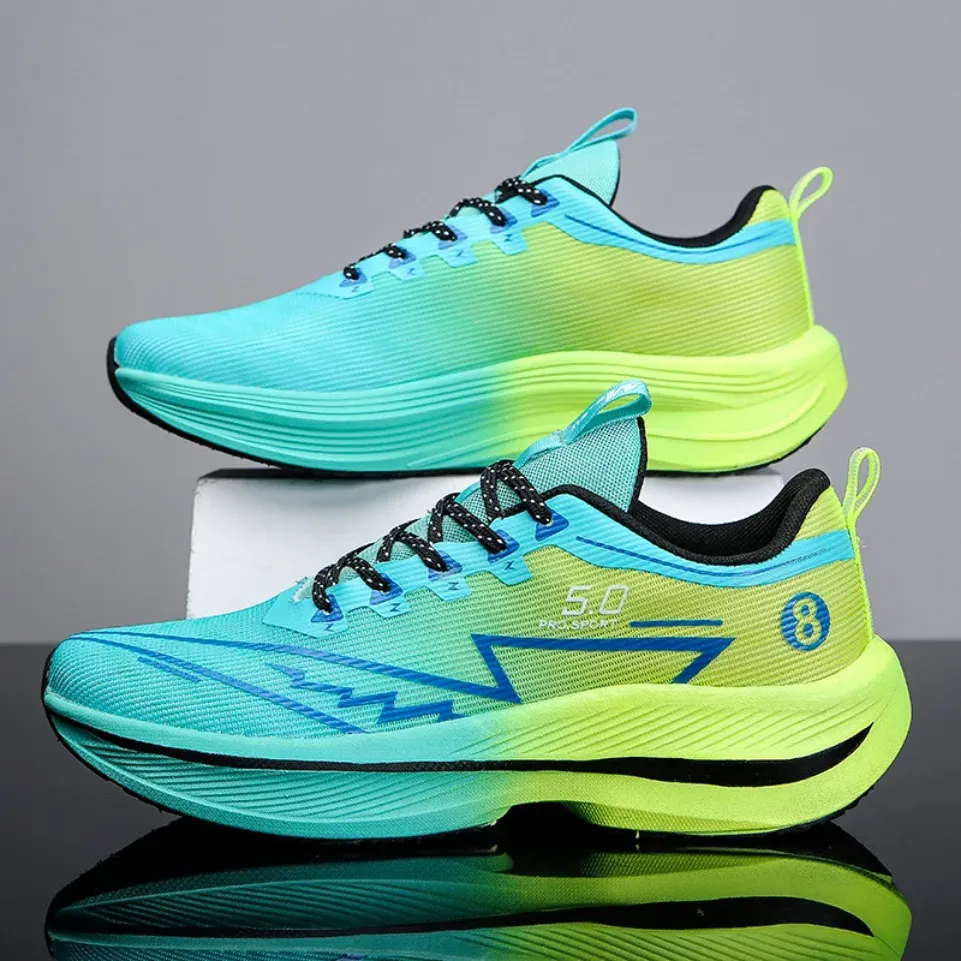 Brand Men's Carbon Plate Running Shoes - Soft Cushion Shock Absorbing Unisex Sneakers for Training & Sports, Lightweight & Anti-Slip thumbnail 1