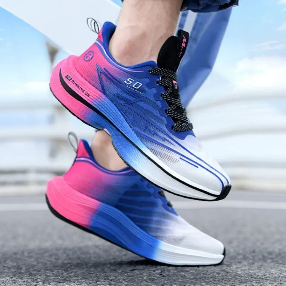 Brand Men's Carbon Plate Running Shoes - Soft Cushion Shock Absorbing Unisex Sneakers for Training & Sports, Lightweight & Anti-Slip thumbnail 4
