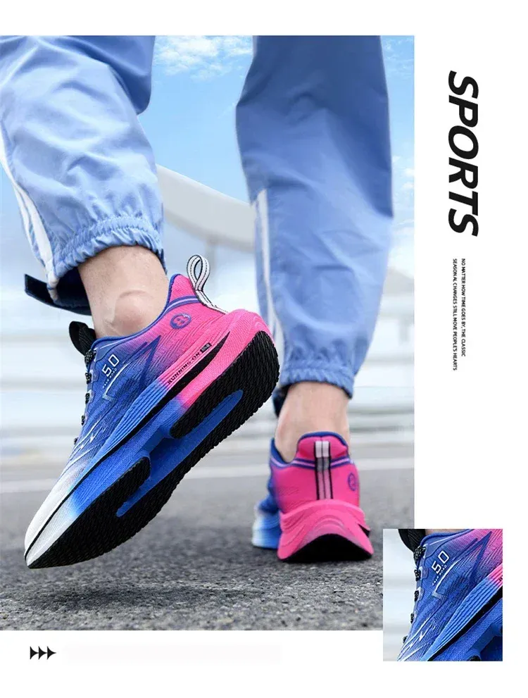 Brand Men's Carbon Plate Running Shoes - Soft Cushion Shock Absorbing Unisex Sneakers for Training & Sports, Lightweight & Anti-Slip showcase 4