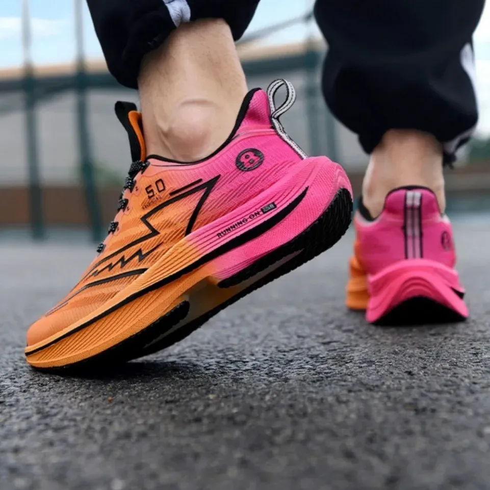 Brand Men's Carbon Plate Running Shoes - Soft Cushion Shock Absorbing Unisex Sneakers for Training & Sports, Lightweight & Anti-Slip thumbnail 6