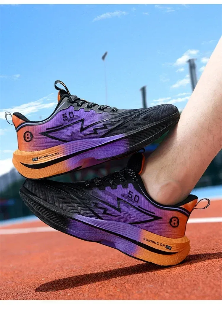 Brand Men's Carbon Plate Running Shoes - Soft Cushion Shock Absorbing Unisex Sneakers for Training & Sports, Lightweight & Anti-Slip showcase 8