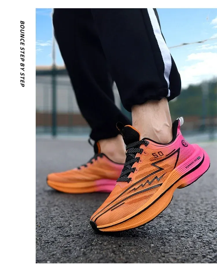 Brand Men's Carbon Plate Running Shoes - Soft Cushion Shock Absorbing Unisex Sneakers for Training & Sports, Lightweight & Anti-Slip showcase 10