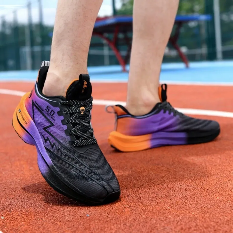 Brand Men's Carbon Plate Running Shoes - Soft Cushion Shock Absorbing Unisex Sneakers for Training & Sports, Lightweight & Anti-Slip thumbnail 5