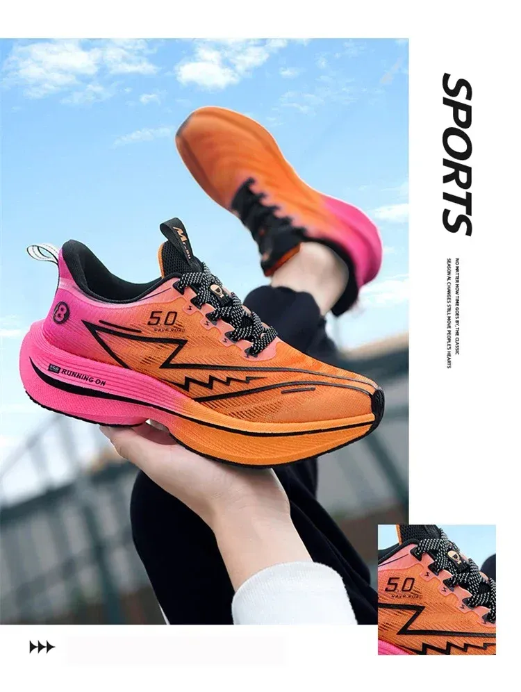 Brand Men's Carbon Plate Running Shoes - Soft Cushion Shock Absorbing Unisex Sneakers for Training & Sports, Lightweight & Anti-Slip showcase 11