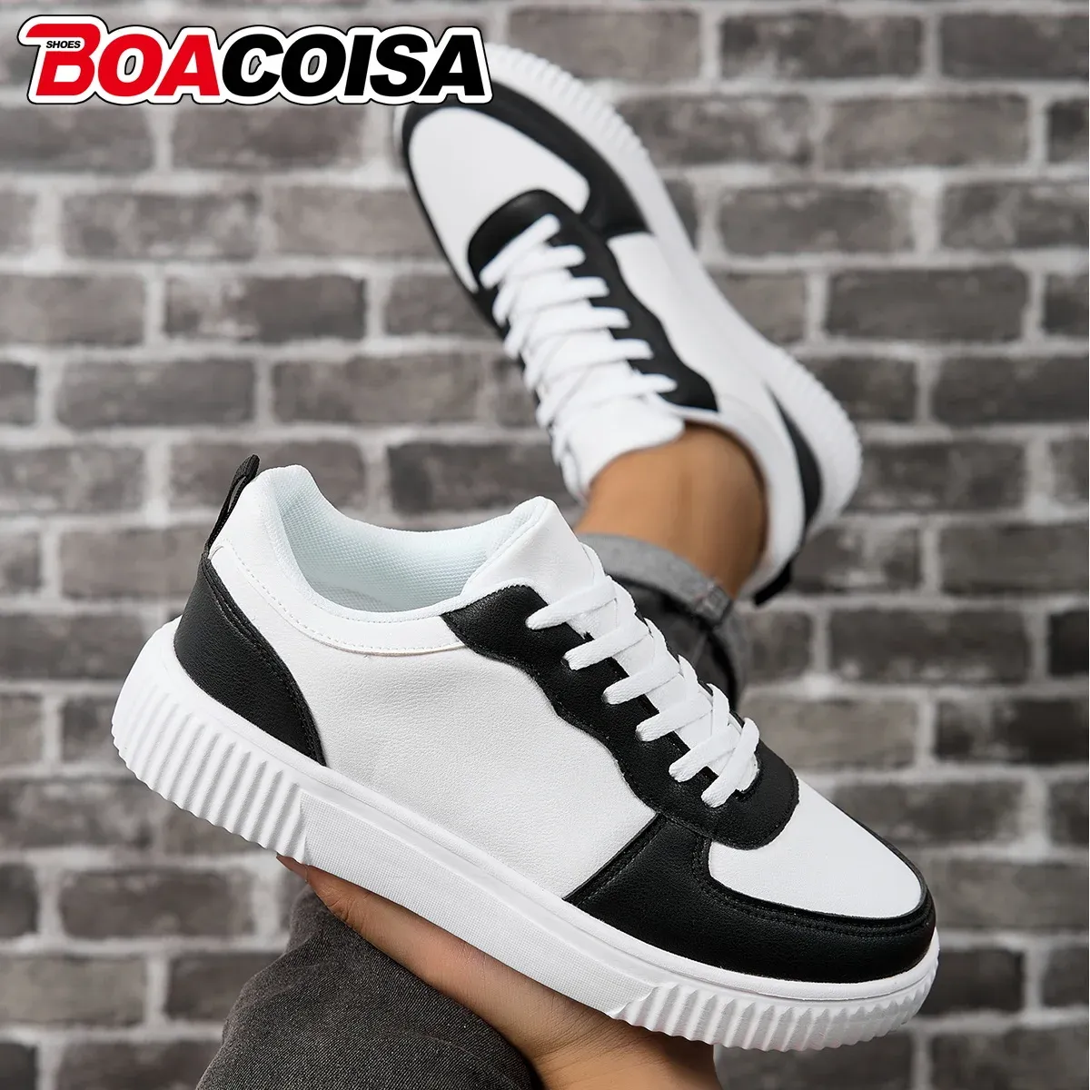 Unisex Breathable Walking Shoes for Men & Women | Lightweight EVA Outsole Sneakers | Secure Lace-Up Closure for Outdoor Sports & Running thumbnail 3
