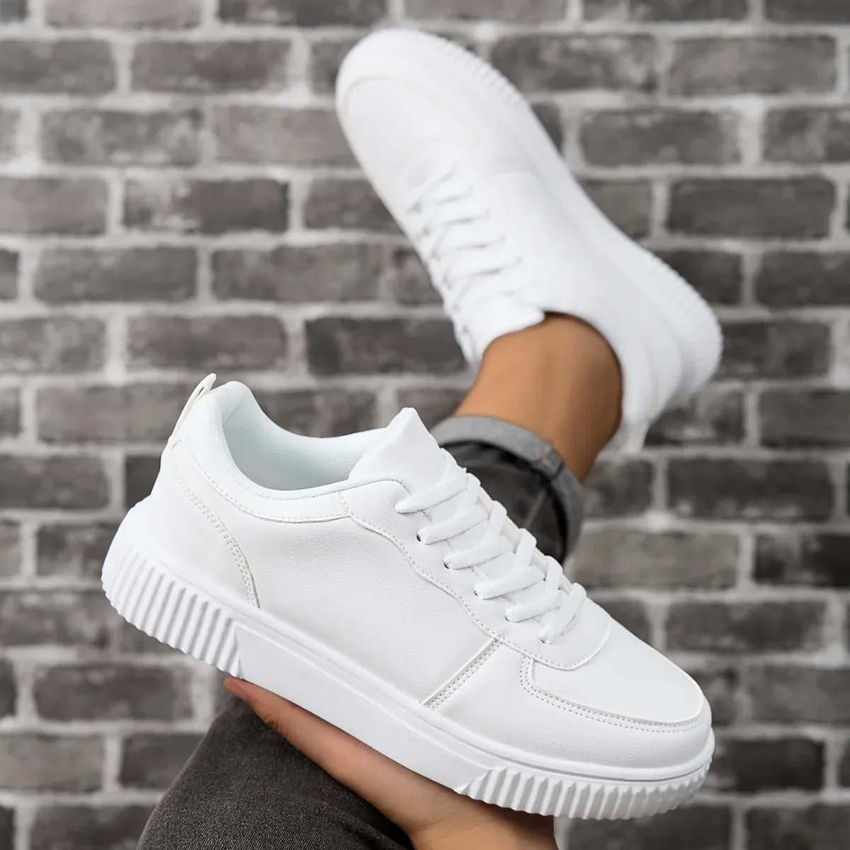 Unisex Breathable Walking Shoes for Men & Women | Lightweight EVA Outsole Sneakers | Secure Lace-Up Closure for Outdoor Sports & Running showcase 10