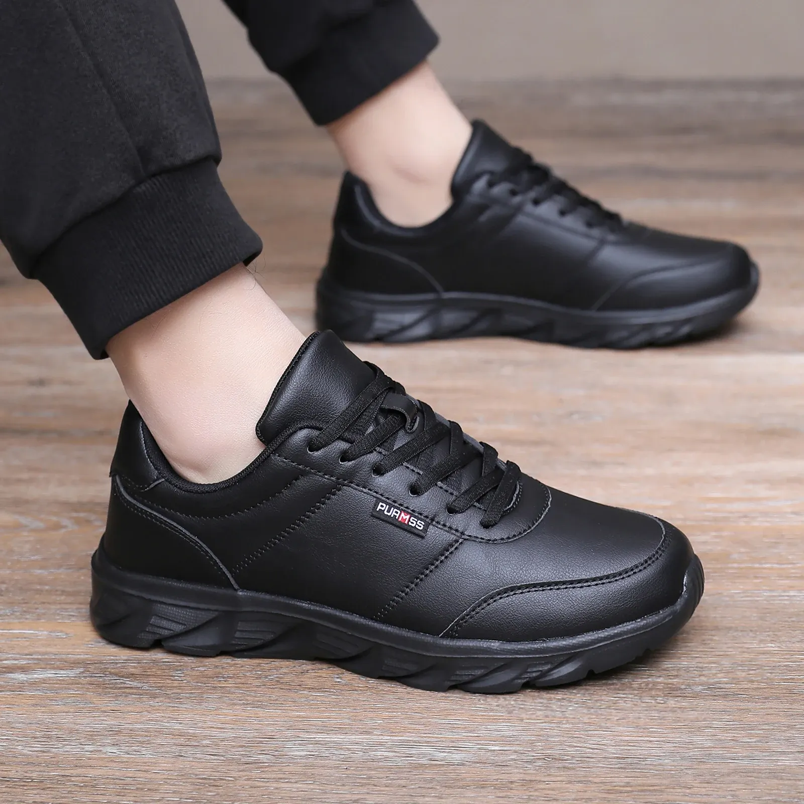 Men's Comfortable Casual Moccasin Sneakers - Soft Walking Shoes, Breathable Footwear for Everyday Wear, Available in Black and White, Plus Sizes 39-46 - Image 3
