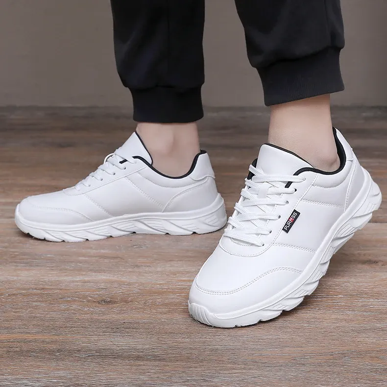 Men's Comfortable Casual Moccasin Sneakers - Soft Walking Shoes, Breathable Footwear for Everyday Wear, Available in Black and White, Plus Sizes 39-46 showcase 6