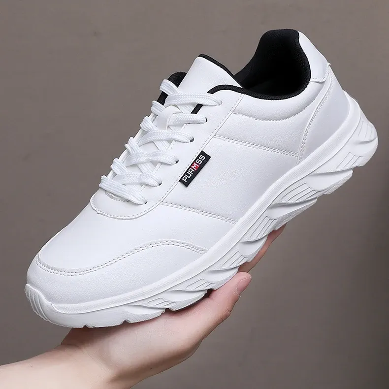 Men's Comfortable Casual Moccasin Sneakers - Soft Walking Shoes, Breathable Footwear for Everyday Wear, Available in Black and White, Plus Sizes 39-46 showcase 3