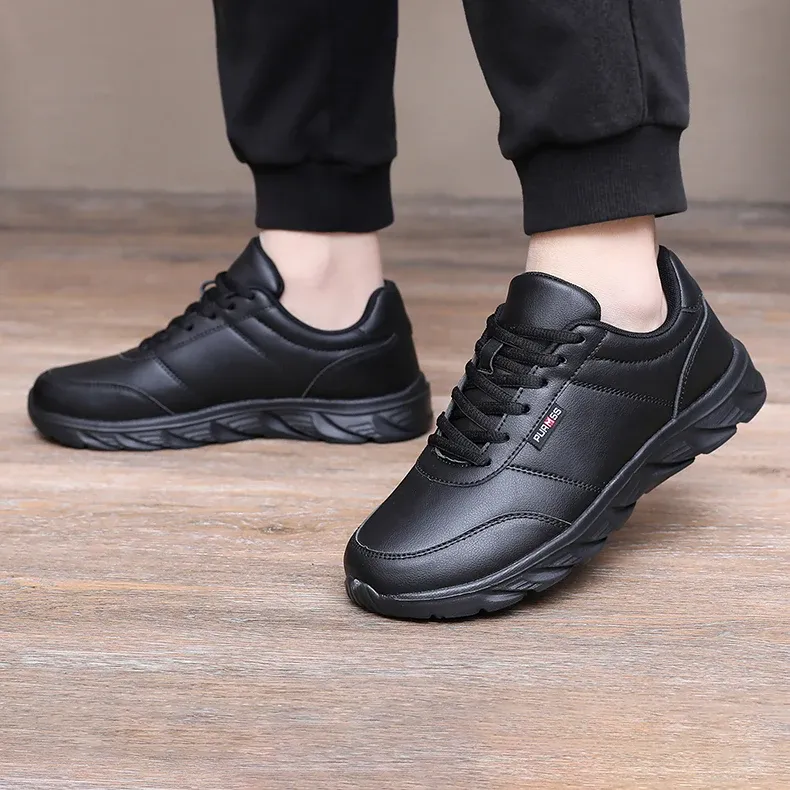 Men's Comfortable Casual Moccasin Sneakers - Soft Walking Shoes, Breathable Footwear for Everyday Wear, Available in Black and White, Plus Sizes 39-46 showcase 13