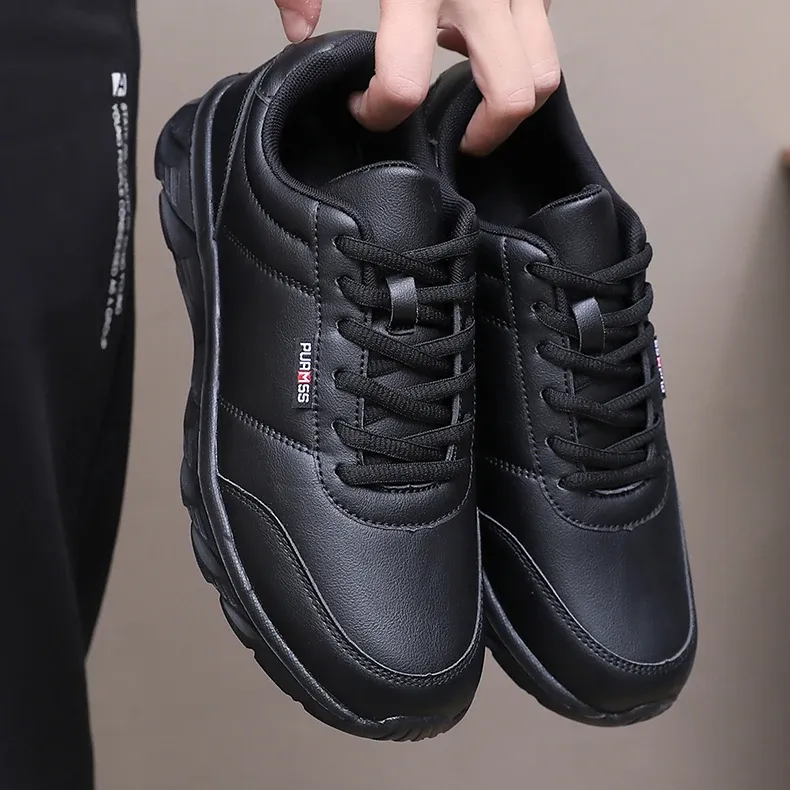 Men's Comfortable Casual Moccasin Sneakers - Soft Walking Shoes, Breathable Footwear for Everyday Wear, Available in Black and White, Plus Sizes 39-46 showcase 9