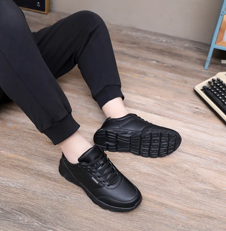 Men's Comfortable Casual Moccasin Sneakers - Soft Walking Shoes, Breathable Footwear for Everyday Wear, Available in Black and White, Plus Sizes 39-46 showcase 15